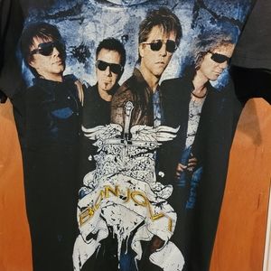 Bon Jovi unisex medium tshirt. Embroidered. NWOT.